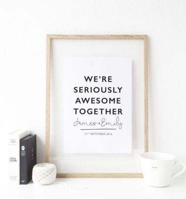 Personalised Awesome Anniversary & Wedding Print